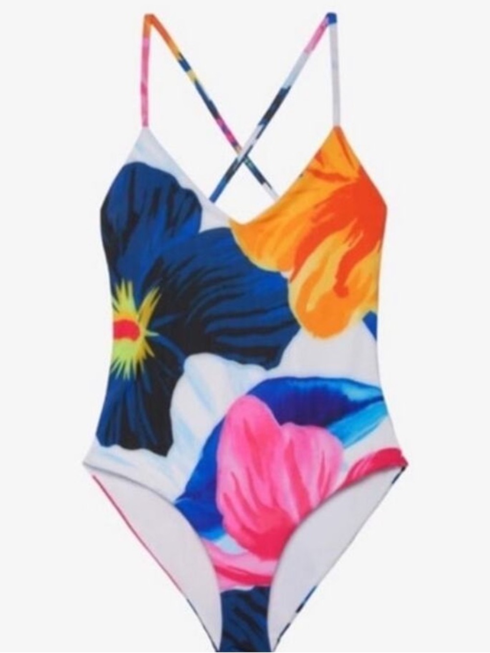 NWT Mara Hoffman Emma Multi Floral One-Piece swimsuit size small